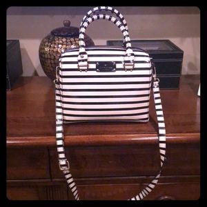 Medium sized striped Kate spade bag